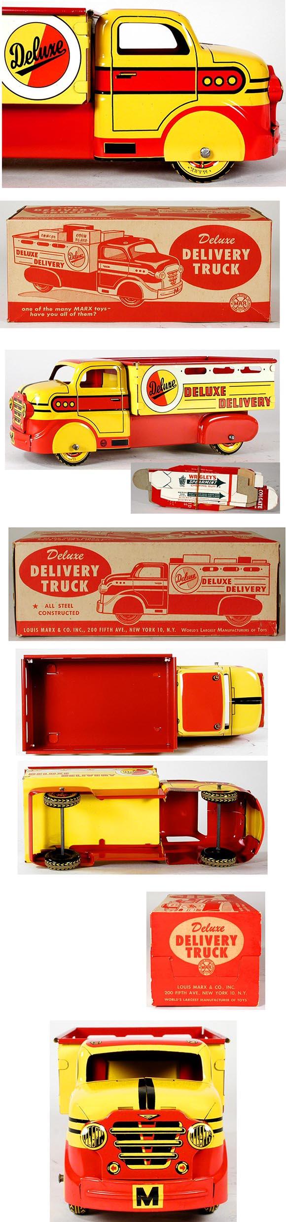 1952 Marx, Deluxe Delivery Truck with Products in Original Box